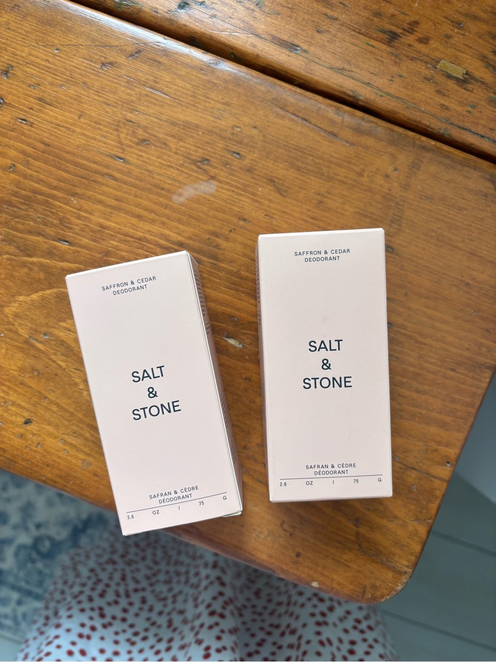 Salt & Stone Saffron & Cedar Deodorant — Brand New X 2